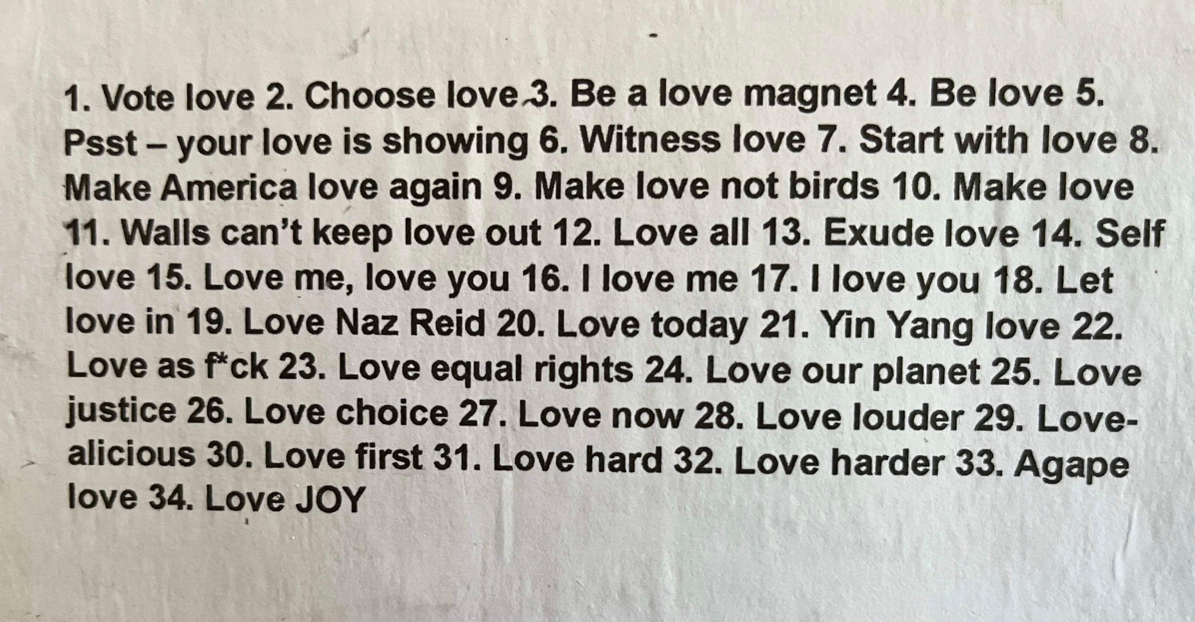 [Dave Thompson List of 34 ways to love image]